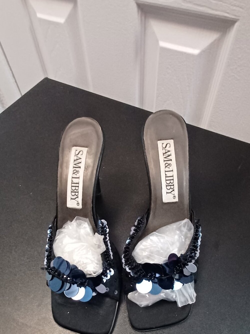 Sam & Libby Sam & Libby black & blue sequin 3 heels